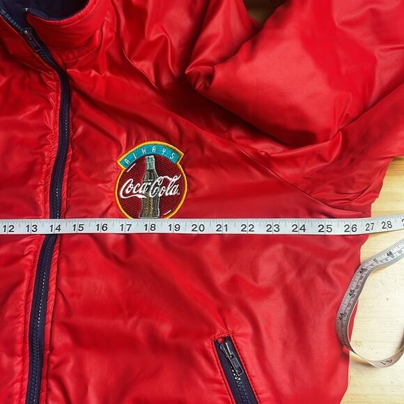 Vintage 80's Coca Cola Satin Bomber Style Jacket Men's XL - Picture 10 of 11